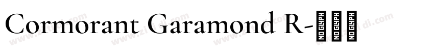 Cormorant Garamond R字体转换